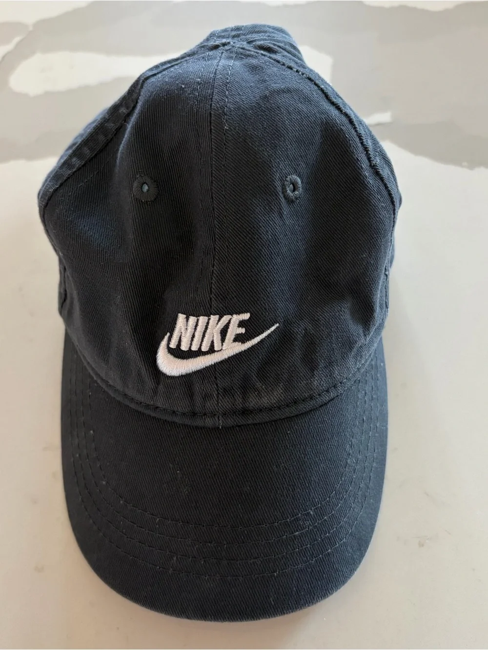 Nike toddler gray Baseball Cap with White Swoosh summer play wear